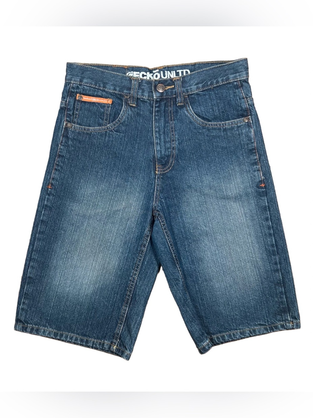 VINTAGE 2000s Ecko Unltd. Boys’ Graphic Blue Denim Jean Shorts Size 12